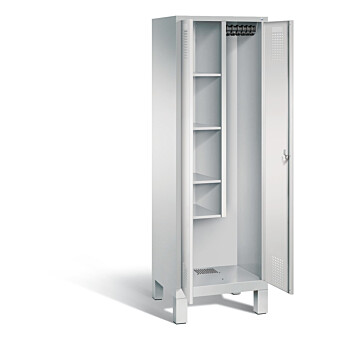 Schoonmaakkast op poten en naar elkaar toeslaande deuren S3000 Evolo