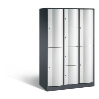 Grote gecombineerde lockerkast met golfdeuren met 8 of 10 vakken S5000 Resisto