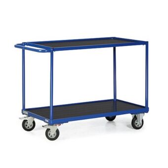 Tafelwagen met 2 laadvlakken en horizontale duwbeugel Serie F 600