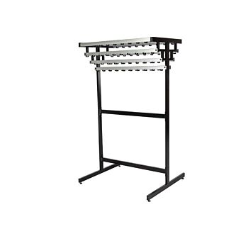 Vrijstaande dubbelzijdige garderobe met jashaken