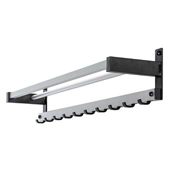 Intras wandgarderobe met stalen steunen aluminium jashaken 3-2010 kapstok