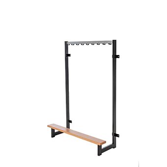 Wandgarderobe met een zitregel en jashaken