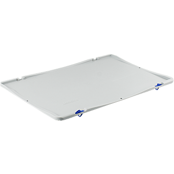 Euronorm Grijs Scharnierend deksel-400 x 600 mm.