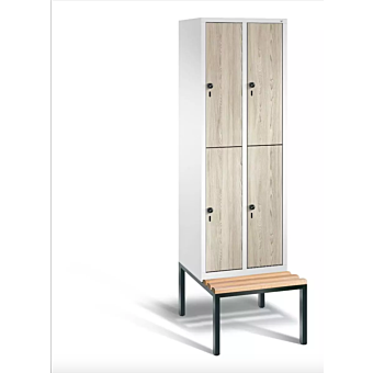 garderobekast zitbank houten deuren