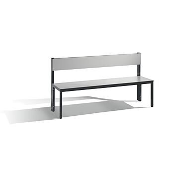 Zitbank met HPL zitting en rugleuning-1500-Zonder schoenenrooster