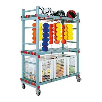 Kunststof materiaalwagen geschikt voor zwembaden en chloorbestendig