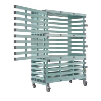 Kunststof afsluitbare opbergwagen, materiaalwagen