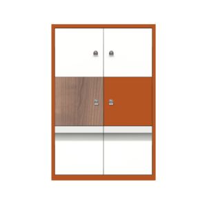 BISLEY Office Locker 1225 mm hoog-800-4 deuren, 2 laden