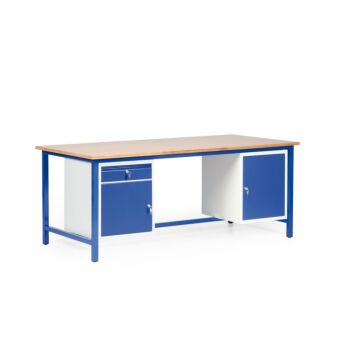 Werkbank met twee kasten 2 deuren 1 lade