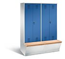 Outlet garderobekast met ondergebouwde zitbank en opbergbox voor 2 personen