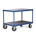 Tafelwagen hoog belastbaar met 2 laadvlakken en horizontale duwbeugel Serie R 1200