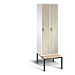 Garderobekast met houten deuren met ondergebouwde zitbank S3500 Evolo