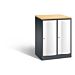 Lage lockerkast met golfdeuren 1 deur hoog S5000 Resisto