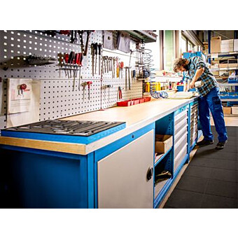 Werkbank 1250 x 600 met 6 lades