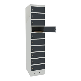 Laptoplocker PICO met 10 vakken, optioneel met stroomvoorziening