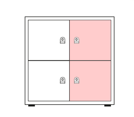 2 kleuren kolommen