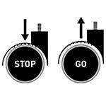 Zit-stop-wielen